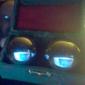 chrome Chinese stress balls in decorative box